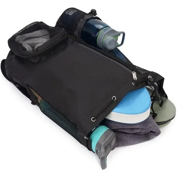 Mesh Beach Backpack With Wet Pocket