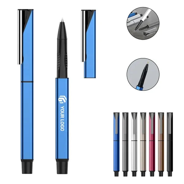 Durable office school writing metal square ballpoint pen