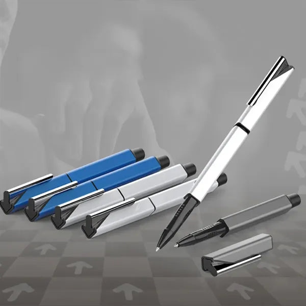 Durable office school writing metal square ballpoint pen