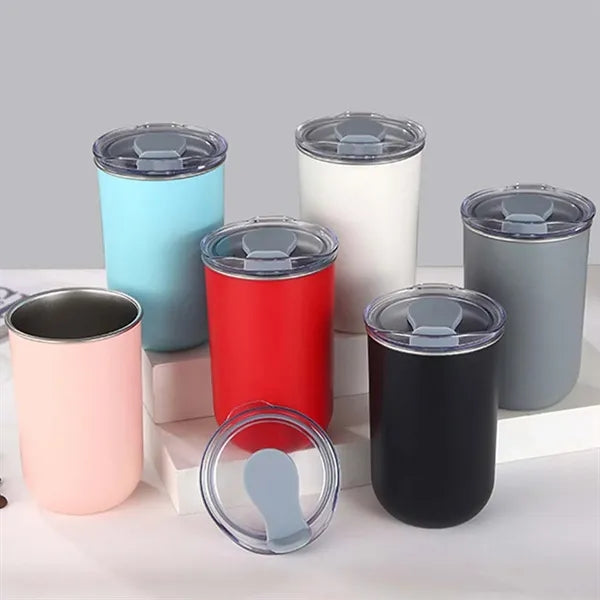10oz stainless steel insulated cup wine tumbler with lid