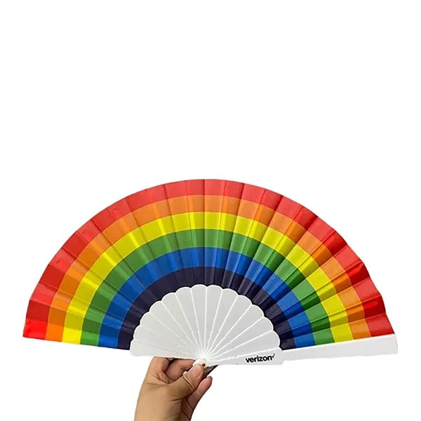 Folding Rainbow Hand Fan