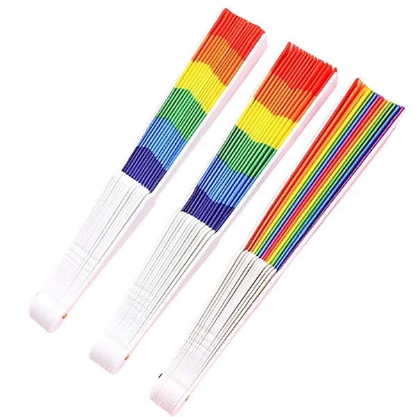 Folding Rainbow Hand Fan