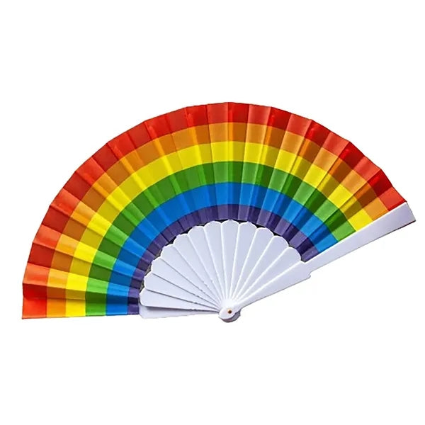 Folding Rainbow Hand Fan
