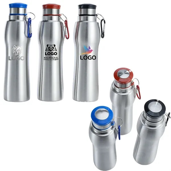 Stainless Steel Insulated Water Bottle with Carabiner Clip