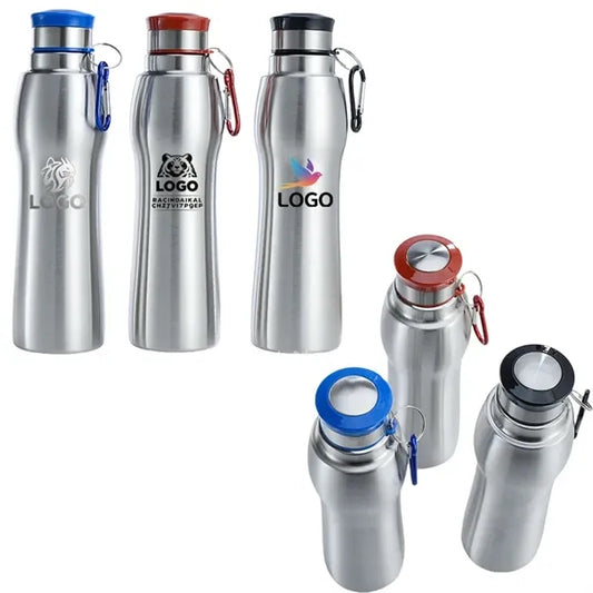 Stainless Steel Insulated Water Bottle with Carabiner Clip