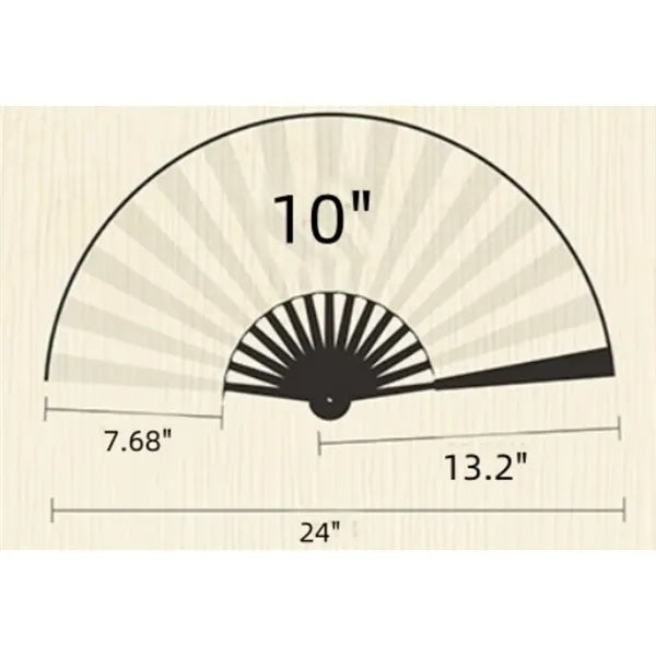 10" Bamboo Silk Folding Fan