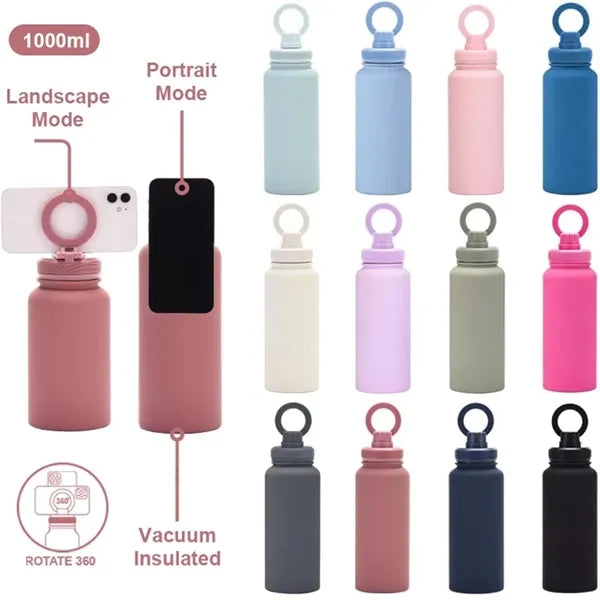 34oz Portable Outdoor Phone Magnetic Holder Insulated Cup