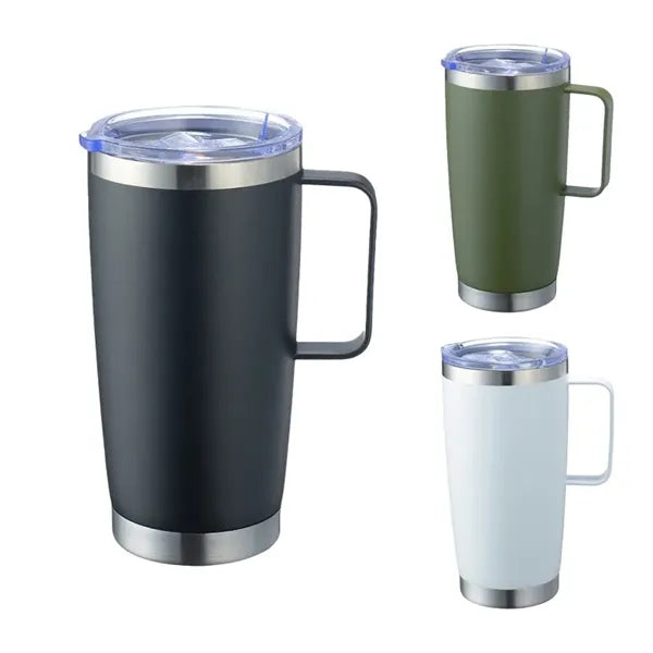 20 oz. Travel Stainless Coffee Mug Tumbler w/Lid Handle