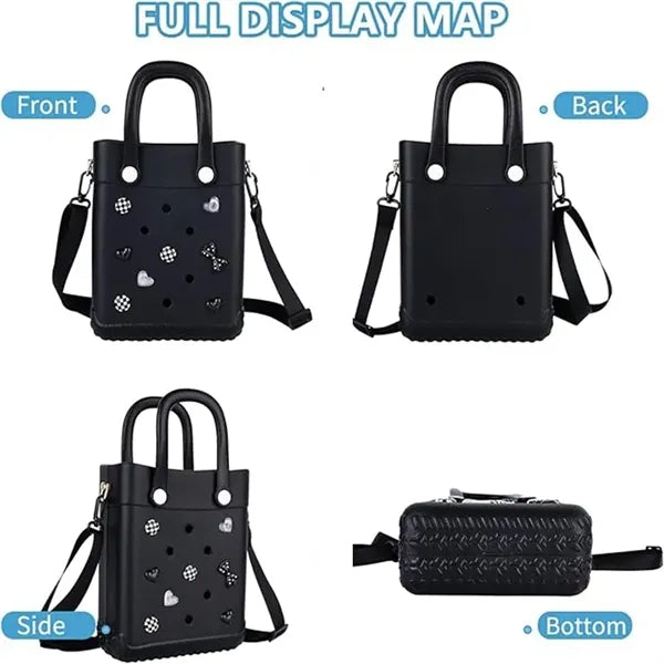 EVA Waterproof Mini Beach Tote Bag with Adjustable Strap