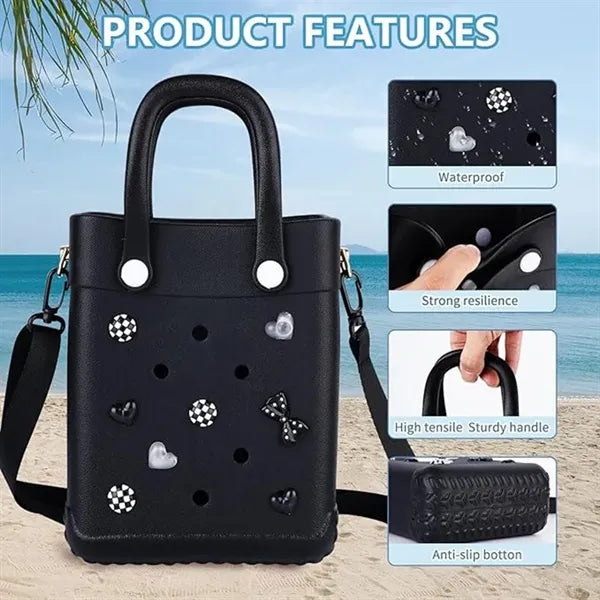 EVA Waterproof Mini Beach Tote Bag with Adjustable Strap