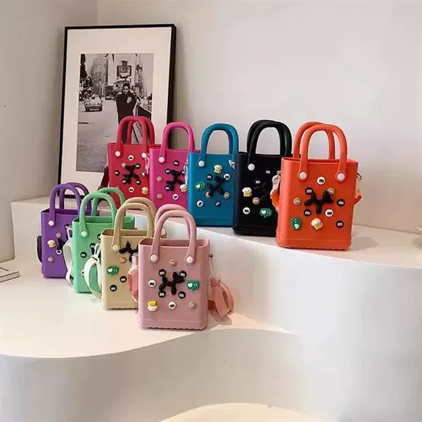 EVA Waterproof Mini Beach Tote Bag with Adjustable Strap