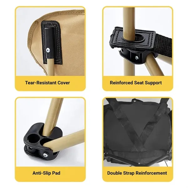Adjustable High-Back Folding Camping Chair