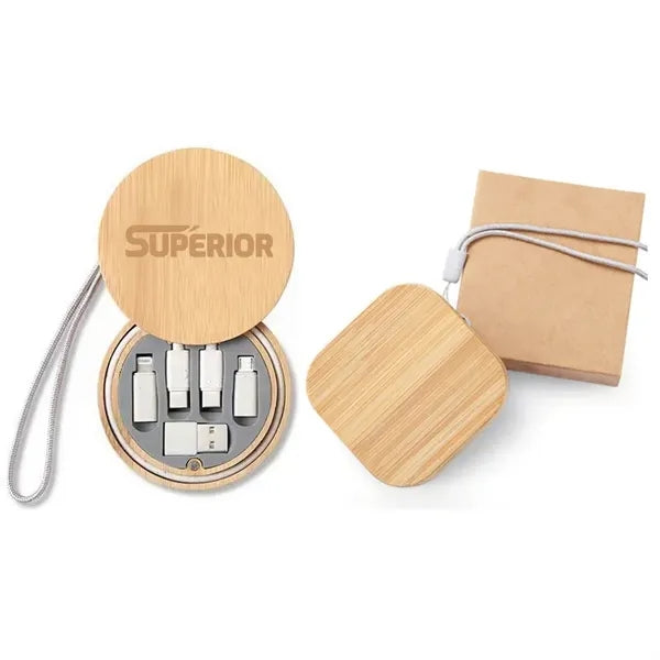Bamboo Wood Data Cable Kit