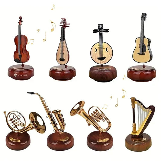 Creative artware gift home decor saxophone violin music box