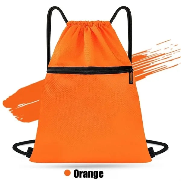 420D Heavy Duty Strawstring Backpack w/ zipper
