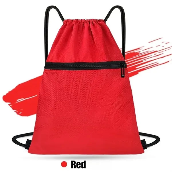 420D Heavy Duty Strawstring Backpack w/ zipper