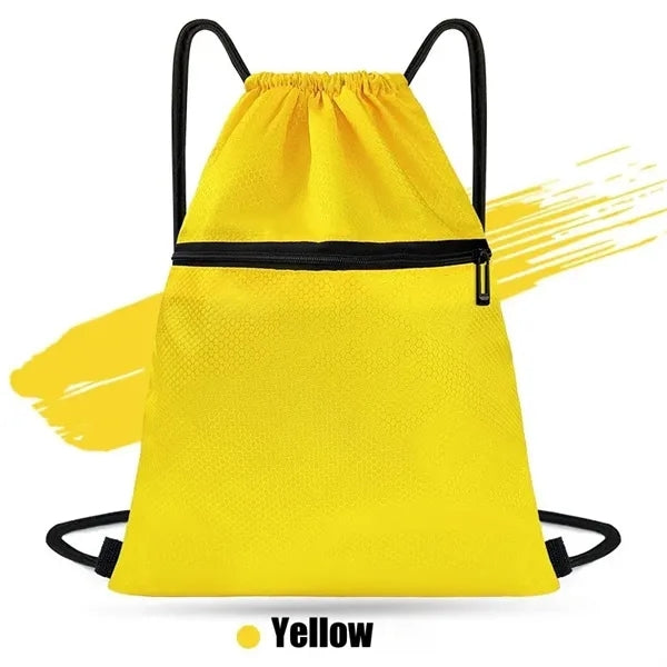 420D Heavy Duty Strawstring Backpack w/ zipper