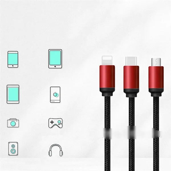 6 in 1 universal glow logo keychain multi USB charging cable