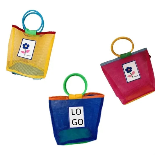 Summer Cute Colorful Mesh Beach Kids Bag