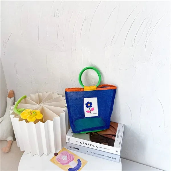 Summer Cute Colorful Mesh Beach Kids Bag