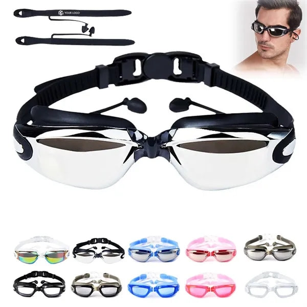 Unisex wide view anti fog adult youth diving swim goggles