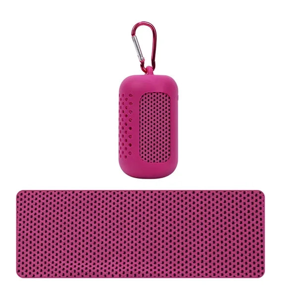 Quick Drying Cooling Travel Towel with Silicone Case