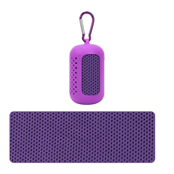 Quick Drying Cooling Travel Towel with Silicone Case