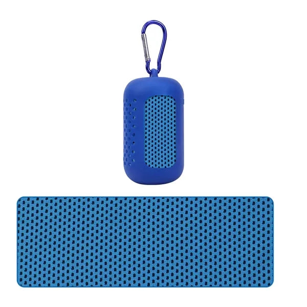 Quick Drying Cooling Travel Towel with Silicone Case