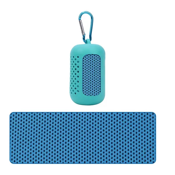 Quick Drying Cooling Travel Towel with Silicone Case