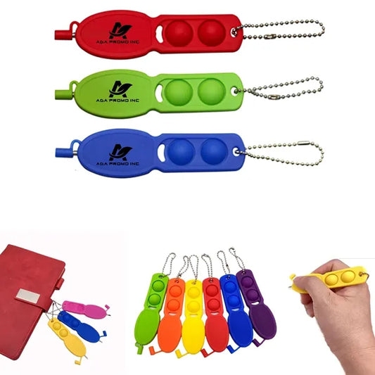 Push Pop Fidget Pen with Keychain