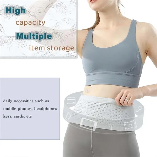 Breathable phone holder purse waist fanny pack running belt