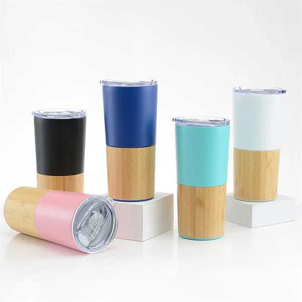 Durable environmentally friendly bamboo splicing thermos cup