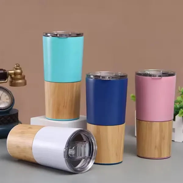 Durable environmentally friendly bamboo splicing thermos cup