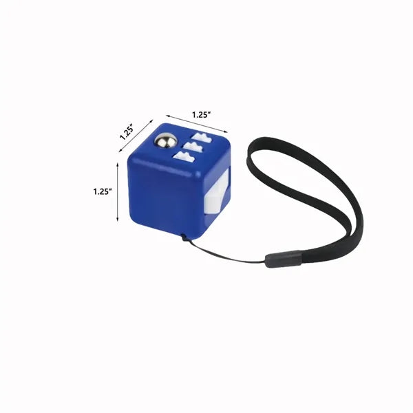 1.25" ABS Fun Fidget Cube Keychain - Stress Relief Desk Toy