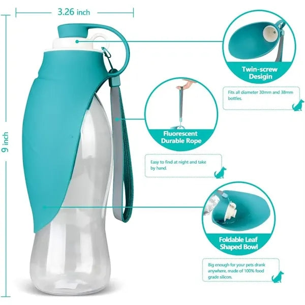 Leaf Shaped Dog Out Drinking Bottle