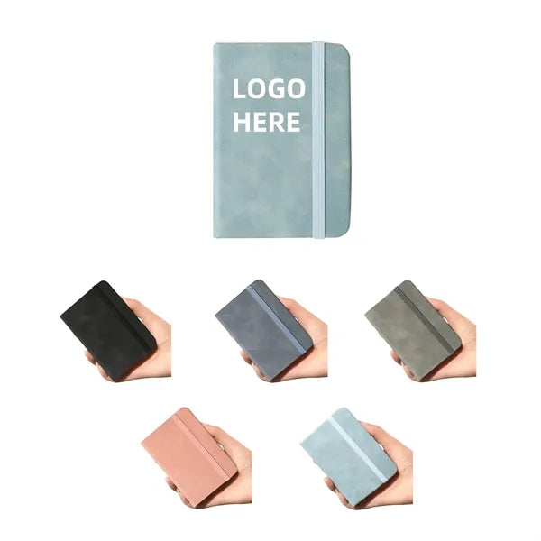 Portable Small Notebook Journals w/ Strap - 200 pages