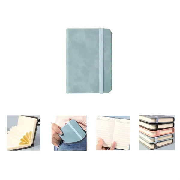 Portable Small Notebook Journals w/ Strap - 200 pages