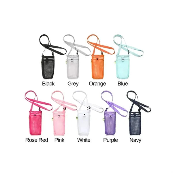 Water Bottle Holder Carrier with Adjustable Shoulder Strap