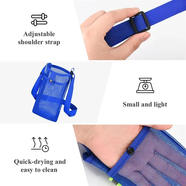 Water Bottle Holder Carrier with Adjustable Shoulder Strap