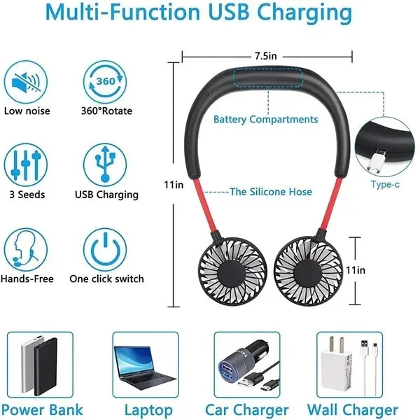 Portable Neck-mounted Aromatherapy Sports Fan