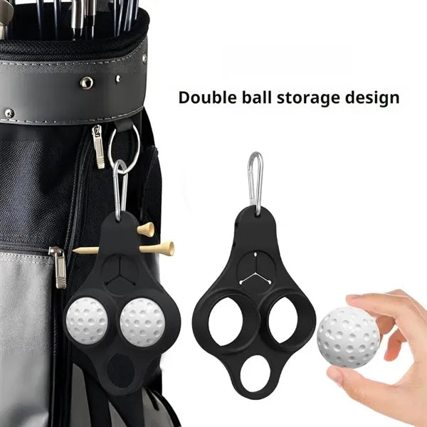 Funny Golf Ball Holder with Clip for Bags & Belts