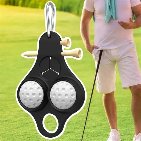 Funny Golf Ball Holder with Clip for Bags & Belts