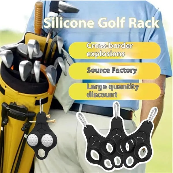 Funny Golf Ball Holder with Clip for Bags & Belts