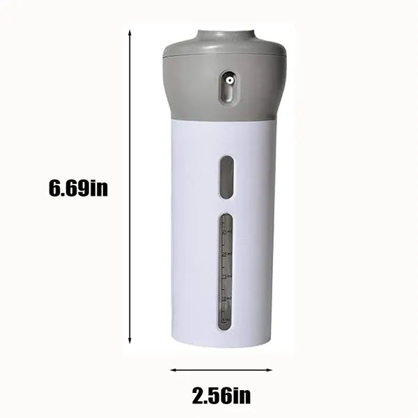 Leakproof refillable 4-in-1 travel bottles for toiletries