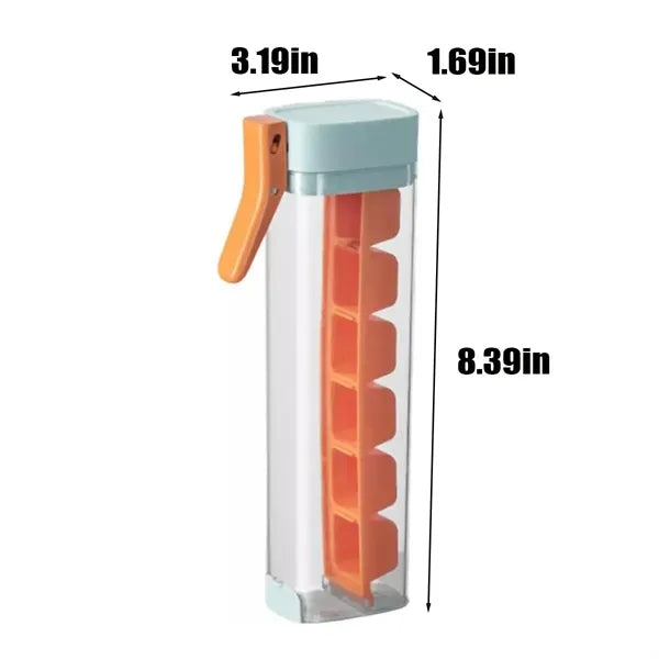 Portable homemade drinks ice cube tray with lid press
