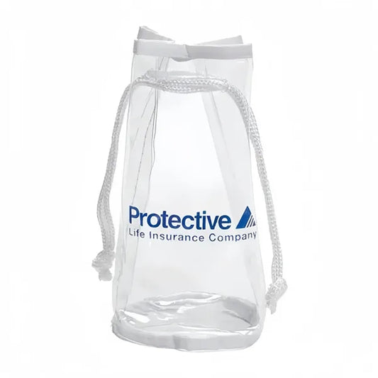 Clear Vinyl Drawstring Tote Bag