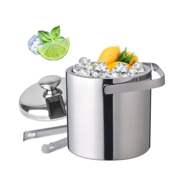 1300ml Double-Wall Ice Bucket with Tongs