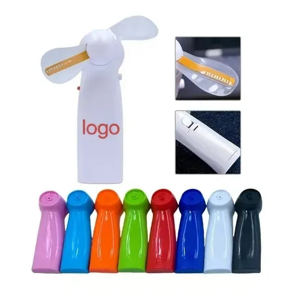Hand Held Mini Table Led Flash Fan