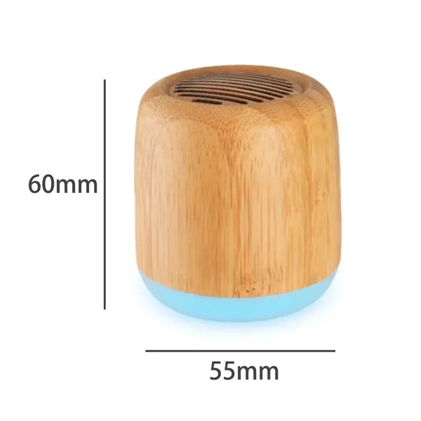 Bamboo Wireless Bluetooth Speaker with LED Light