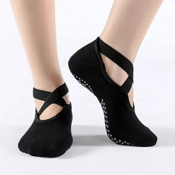 Yoga Socks for Women with Non-Slip Grips & Straps